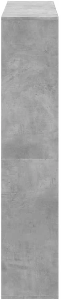 Spintelė knygoms, betono pilkos spalvos, 132x29x141,5cm, MDP