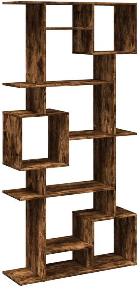 Spintelė knygoms, dūminio ąžuolo, 92x29x188cm, mediena