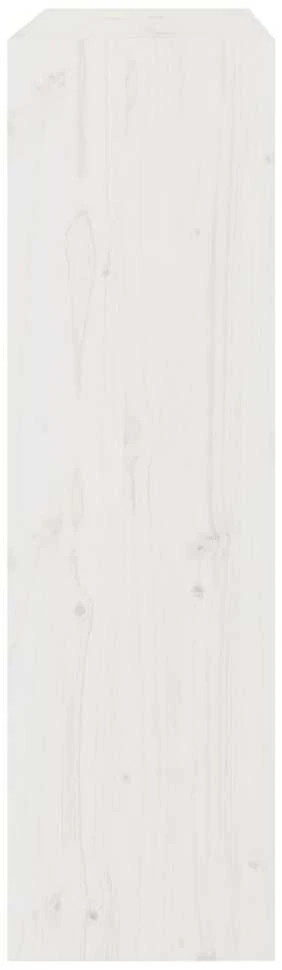 Spintelė knygoms/kambario pertvara, balta, 80x30x103,5cm, pušis