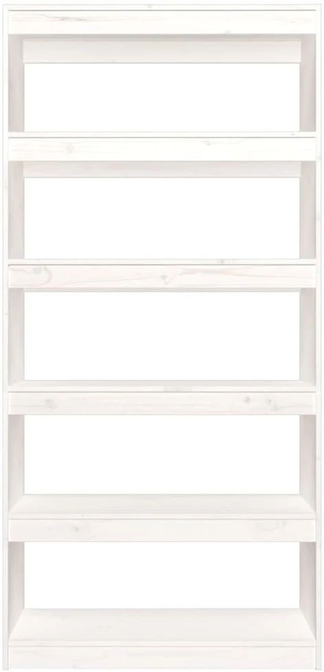 Spintelė knygoms/kambario pertvara, balta, 80x30x167,4cm, pušis