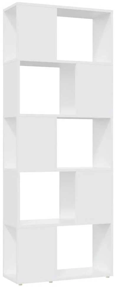 Spintelė knygoms/kambario pertvara, balta, 60x24x155cm, MDP