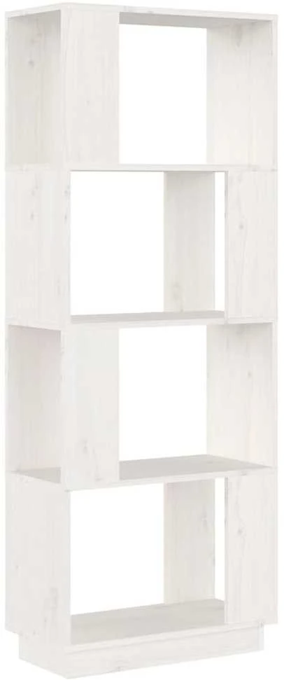 Spintelė knygoms/kambario pertvara, balta, 51x25x132cm, pušis