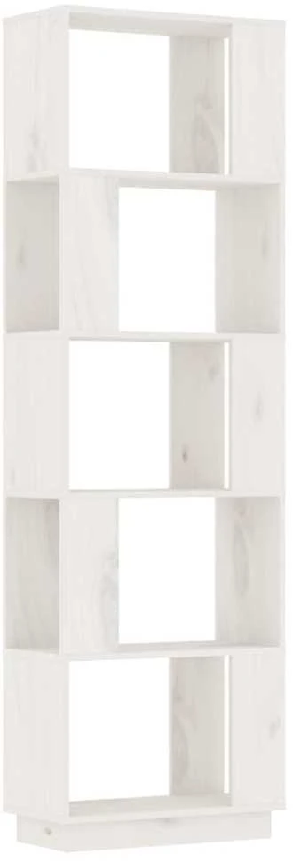 Spintelė knygoms/kambario pertvara, balta, 51x25x163,5cm, pušis