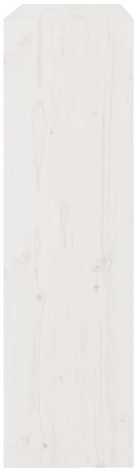 Spintelė knygoms/kambario pertvara, balta, 80x30x103,5cm, pušis