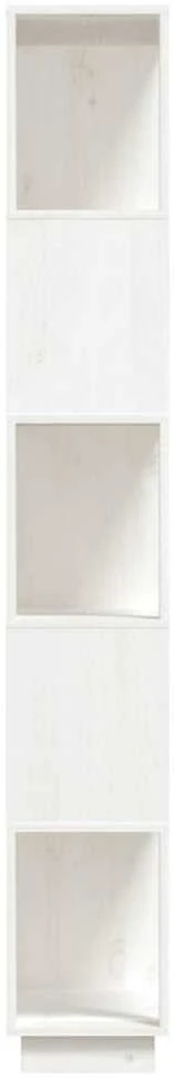 Spintelė knygoms/kambario pertvara, balta, 80x25x163,5cm, pušis