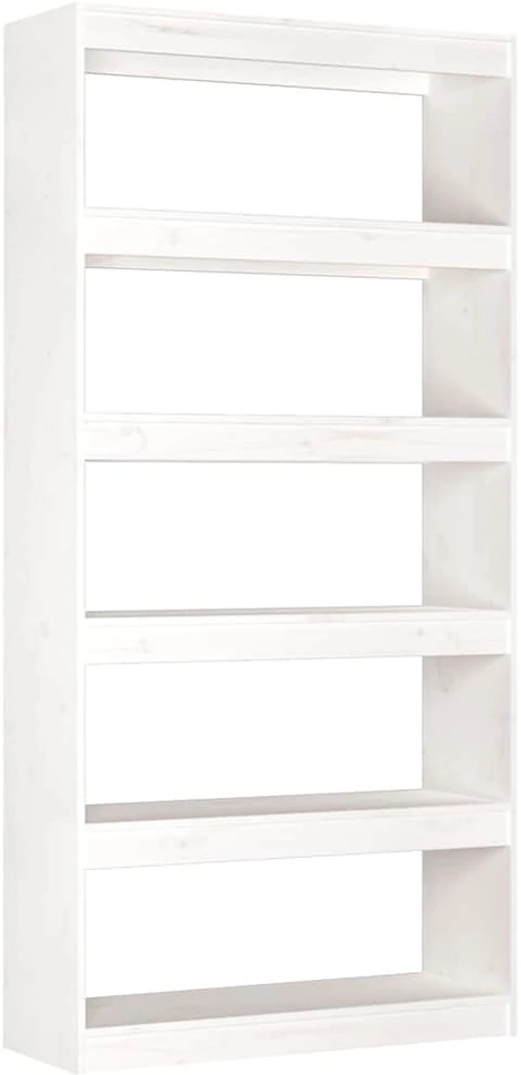 Spintelė knygoms/kambario pertvara, balta, 80x30x167,4cm, pušis