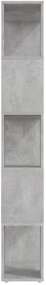 Spintelė knygoms/kambario pertvara, betono pilka, 60x24x155cm