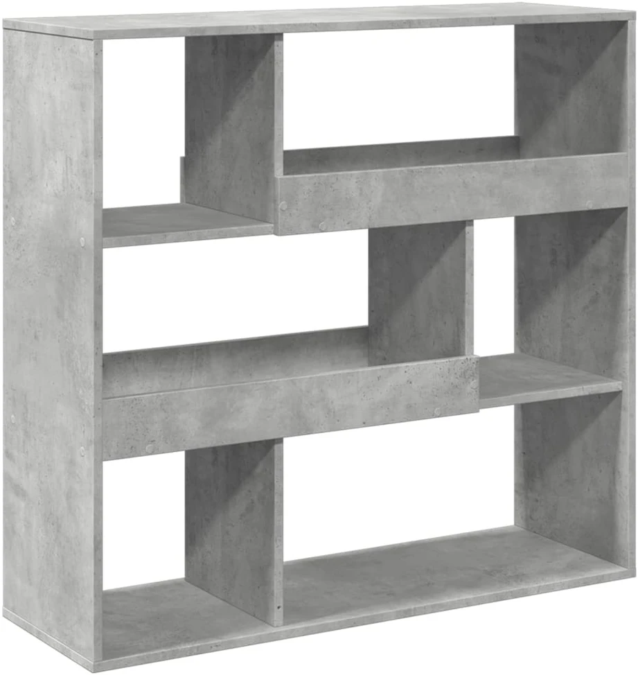 Spintelė knygoms/kambario pertvara, betono pilka, 100x33x94,5cm