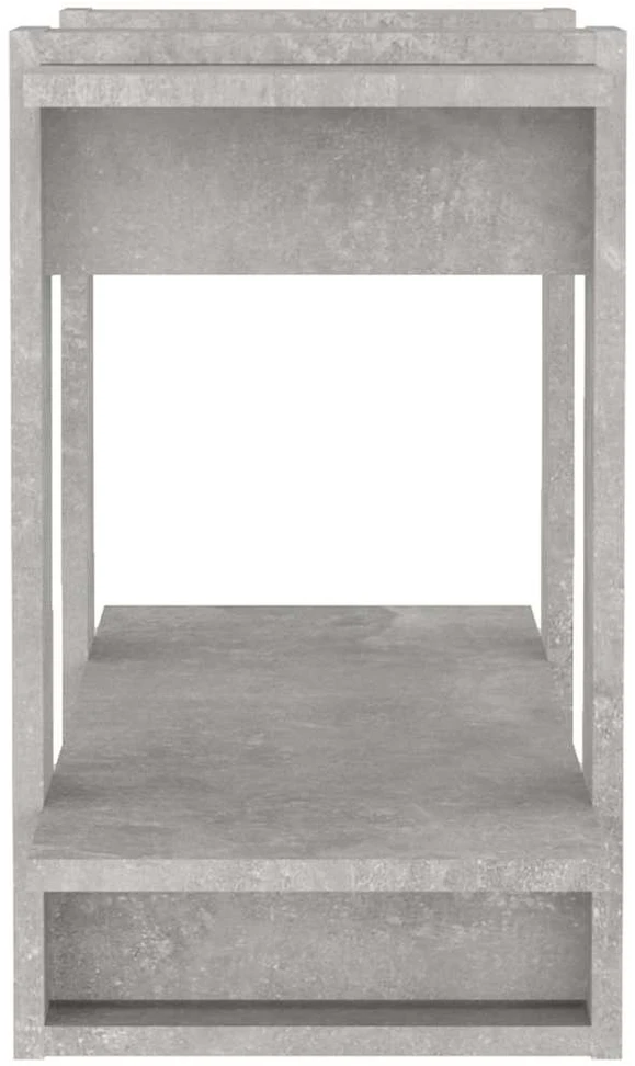 Spintelė knygoms/kambario pertvara, betono pilka, 80x30x51cm
