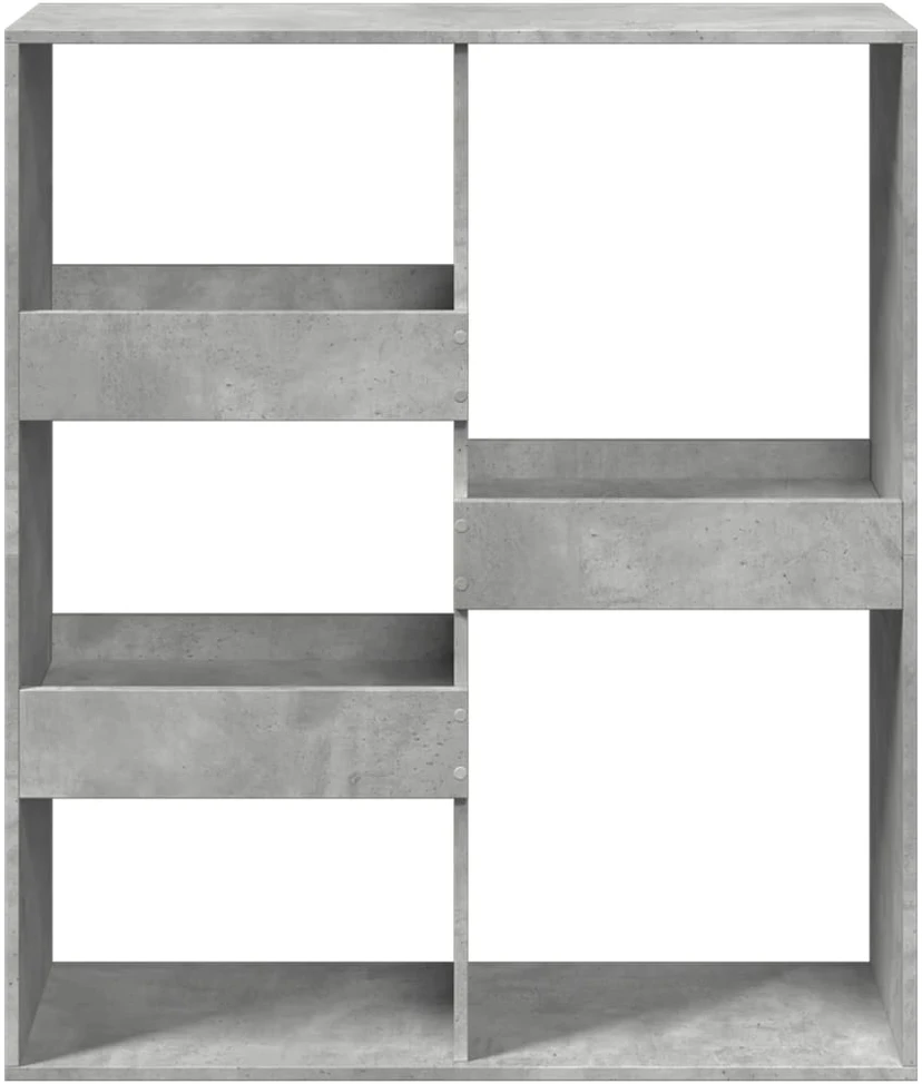 Spintelė knygoms/kambario pertvara, betono pilka, 100x33x115cm