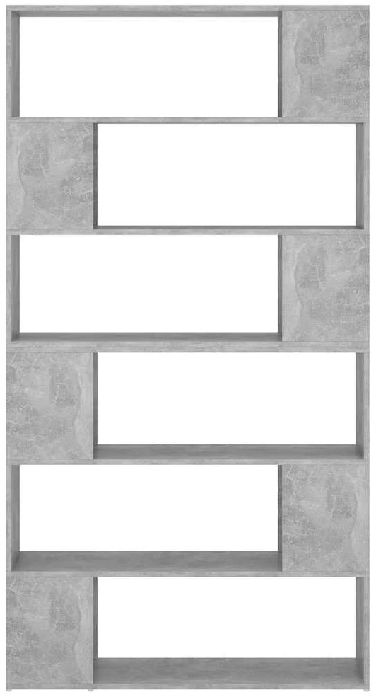 Spintelė knygoms/kambario pertvara, betono pilka, 100x24x188cm