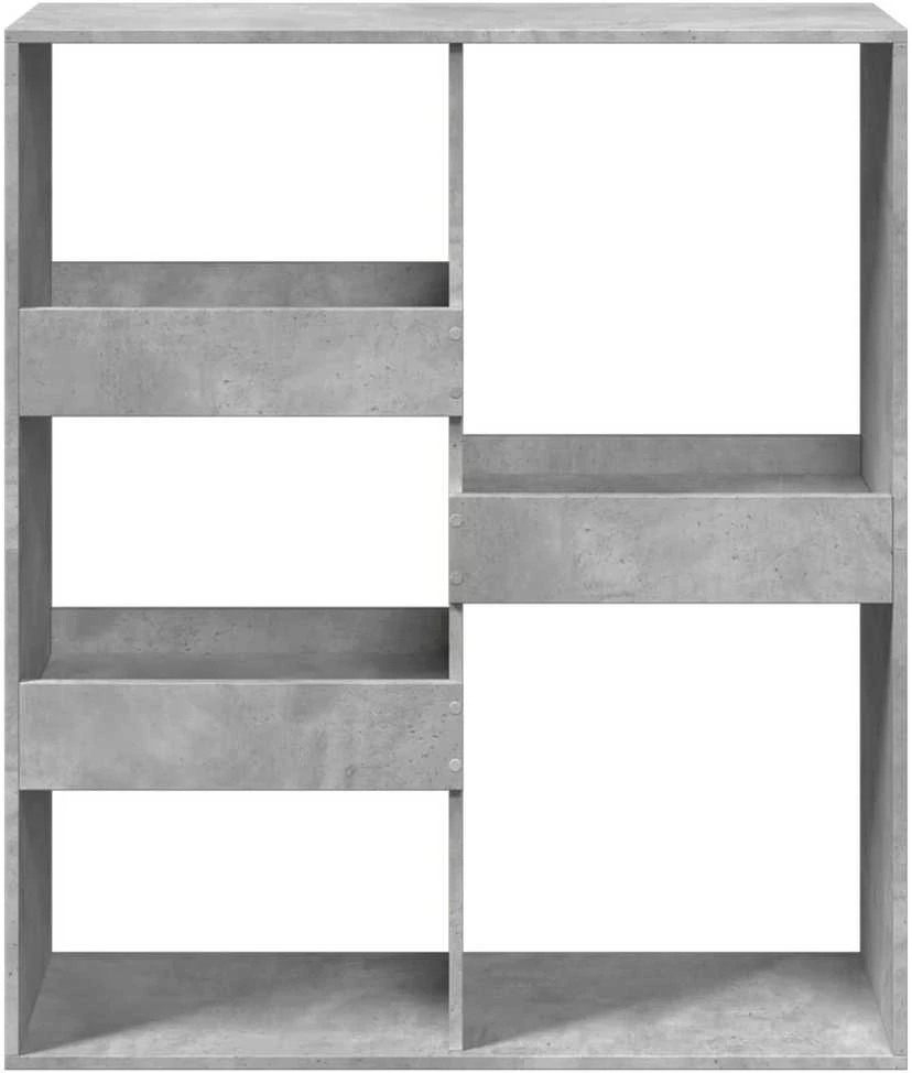 Spintelė knygoms/kambario pertvara, betono pilka, 100x33x115cm