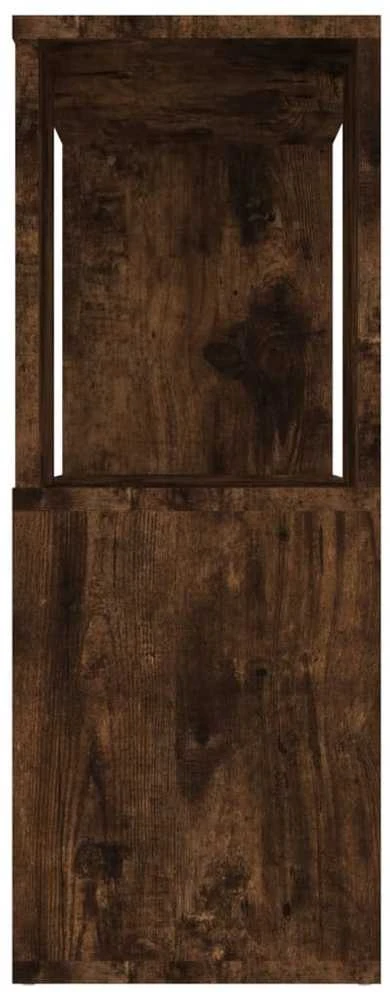TV staliukas Spintelė knygoms/kambario pertvara, dūminio ąžuolo, 80x24x63cm