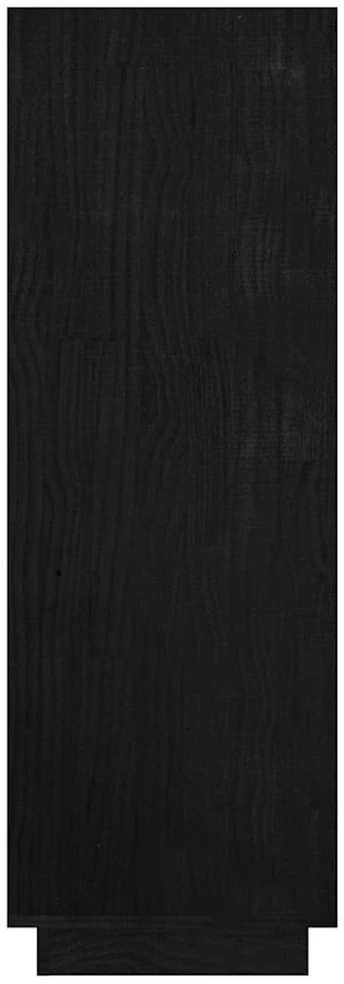 Spintelė knygoms/kambario pertvara, juoda, 80x35x103cm, pušis