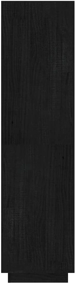 Spintelė knygoms/kambario pertvara, juoda, 40x35x135cm, pušis