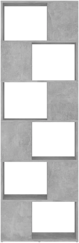 Spintelė knygoms/kambario pertvara, pilka, 60x24x186cm, MDP