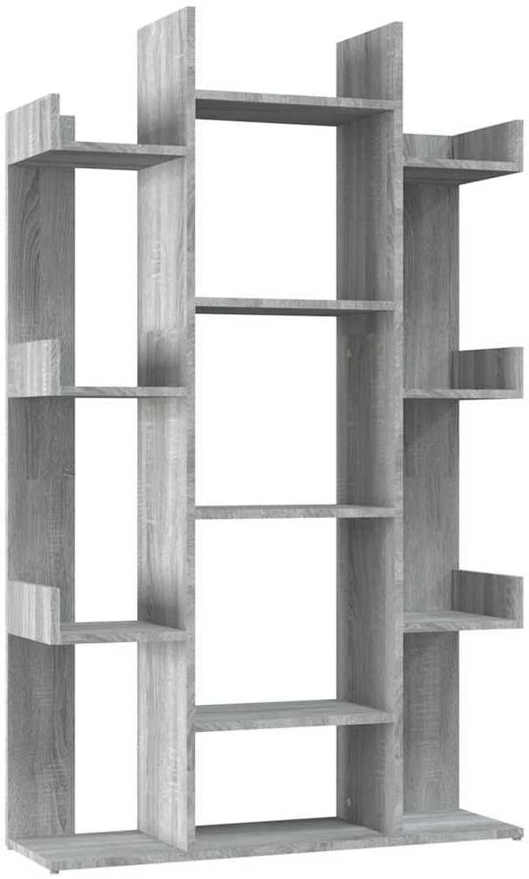 Spintelė knygoms, pilka ąžuolo, 86x25,5x140cm, apdirbta mediena