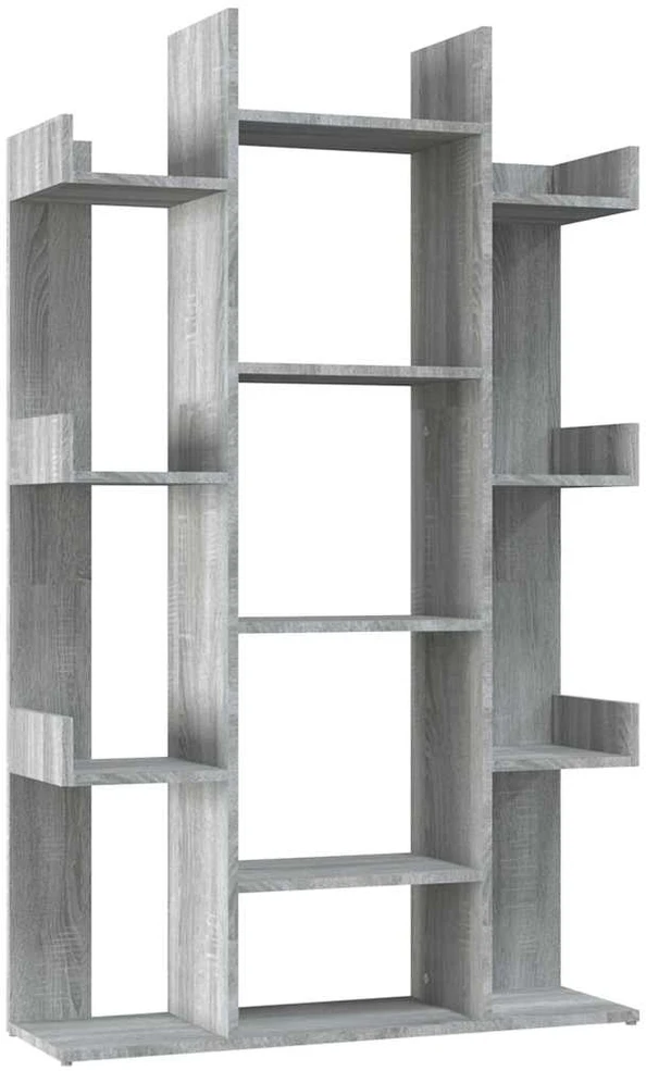 Spintelė knygoms, pilka ąžuolo, 86x25,5x140cm, apdirbta mediena