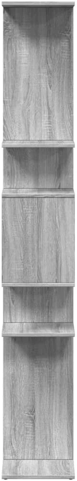Spintelė knygoms, pilka ąžuolo, 92x29x188cm, mediena
