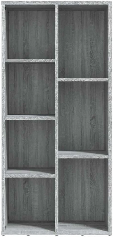 Spintelė knygoms, pilkos ąžuolo spalvos, 50x25x106cm