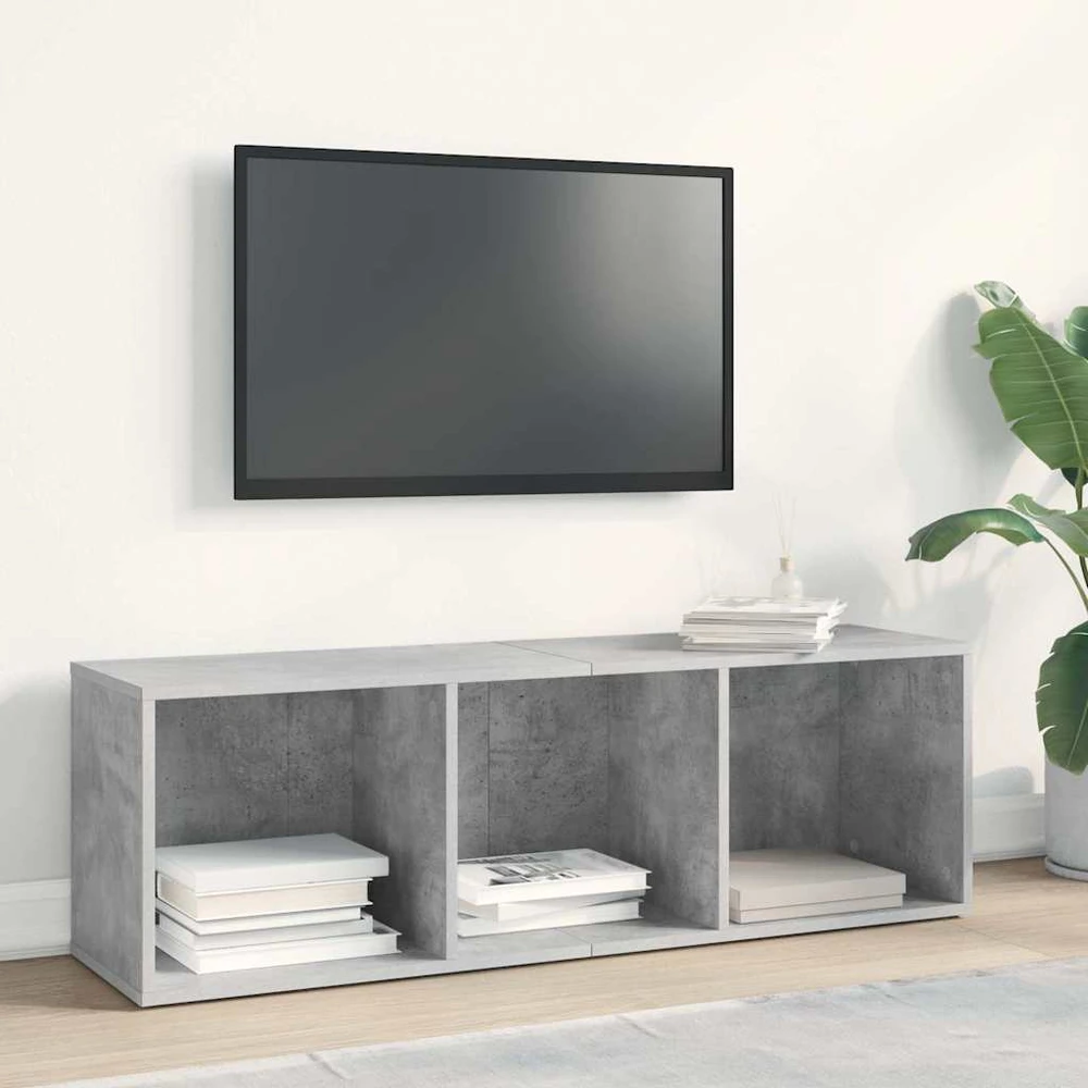 Spintelė knygoms/TV, betono, 36x30x114cm, apdirbta mediena