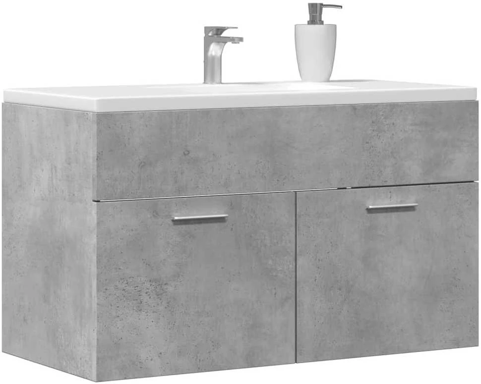 Spintelė praustuvui, betono, 90x38,5x46cm, apdirbta mediena