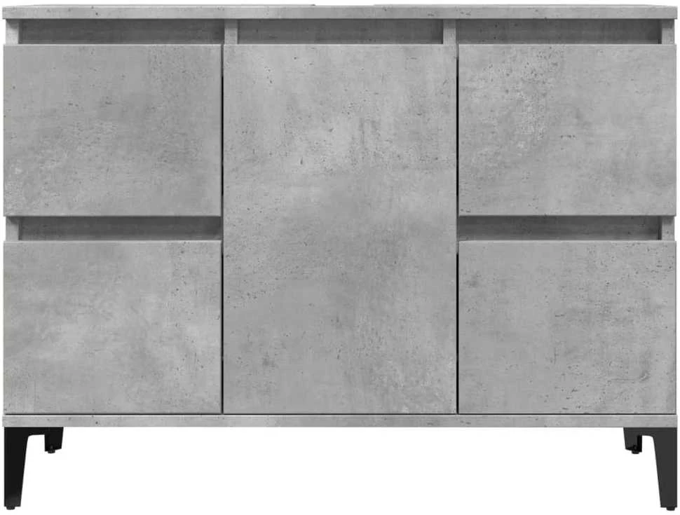 Spintelė praustuvui, betono pilka, 80x33x60cm, apdirbta mediena