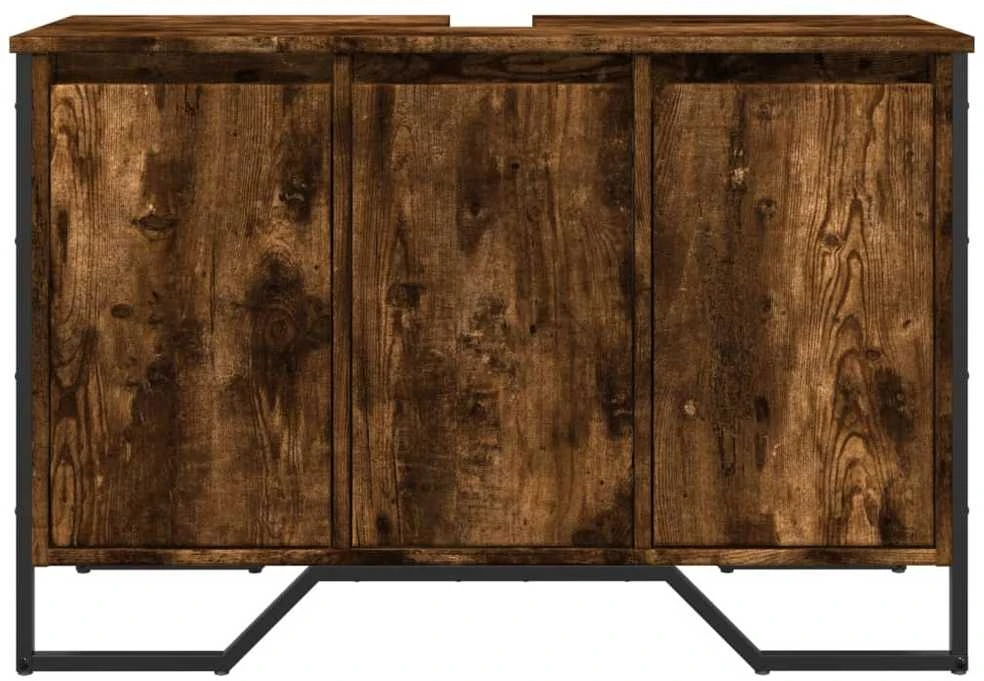 Spintelė praustuvui, dūminė, 91x35x60cm, apdirbta mediena