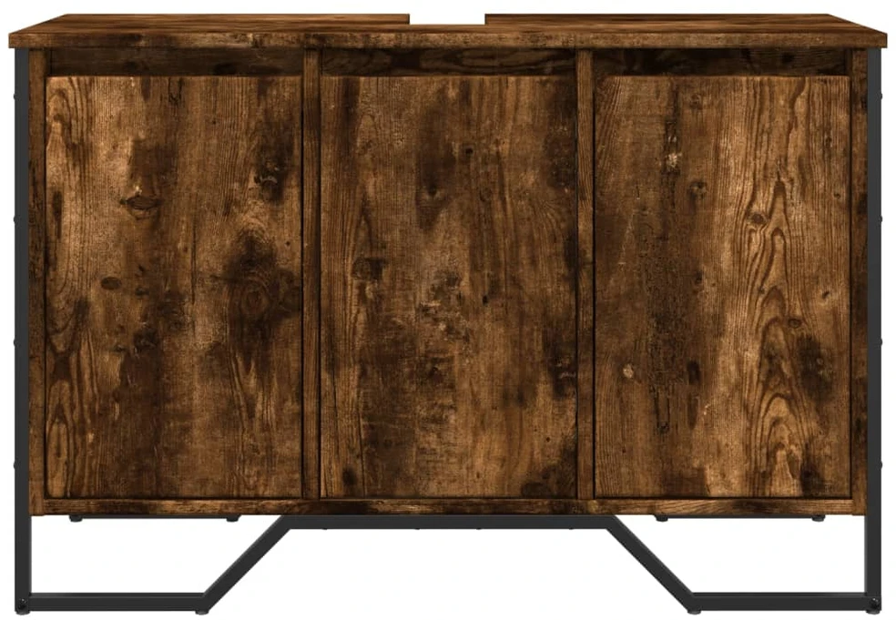 Spintelė praustuvui, dūminė, 91x35x60cm, apdirbta mediena