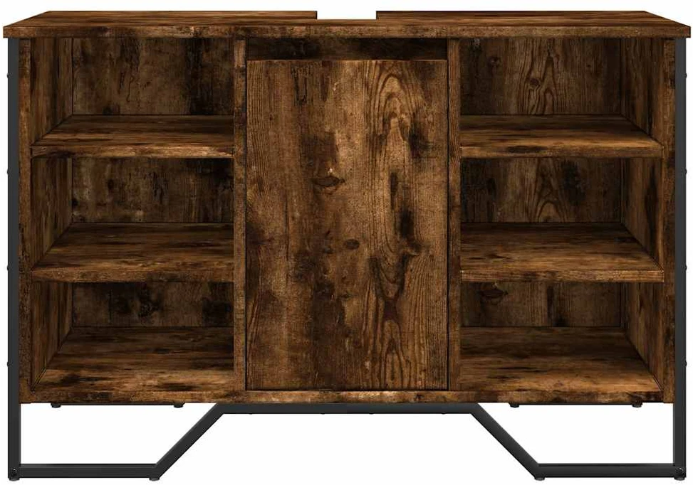 Spintelė praustuvui, dūminė, 91x35x60cm, apdirbta mediena
