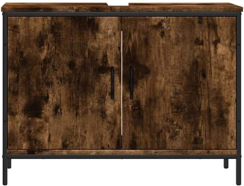 Spintelė praustuvui, dūminio ąžuolo, 80x30x60cm, mediena