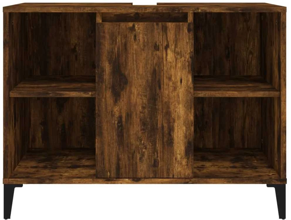 Spintelė praustuvui, dūminio ąžuolo, 80x33x60cm, mediena