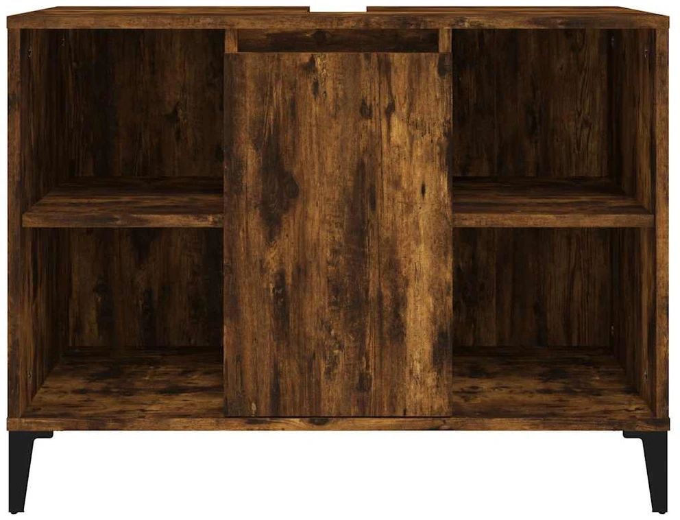 Spintelė praustuvui, dūminio ąžuolo, 80x33x60cm, mediena