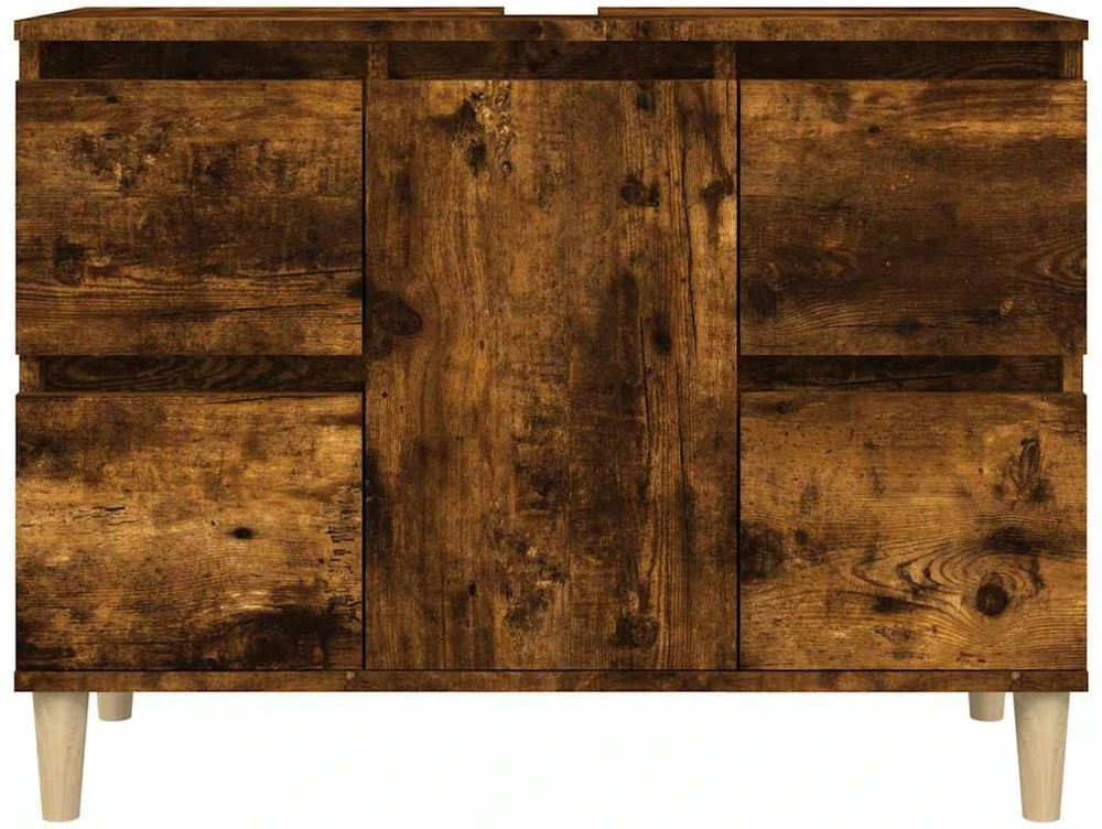 Spintelė praustuvui, dūminio ąžuolo, 80x33x60cm, mediena