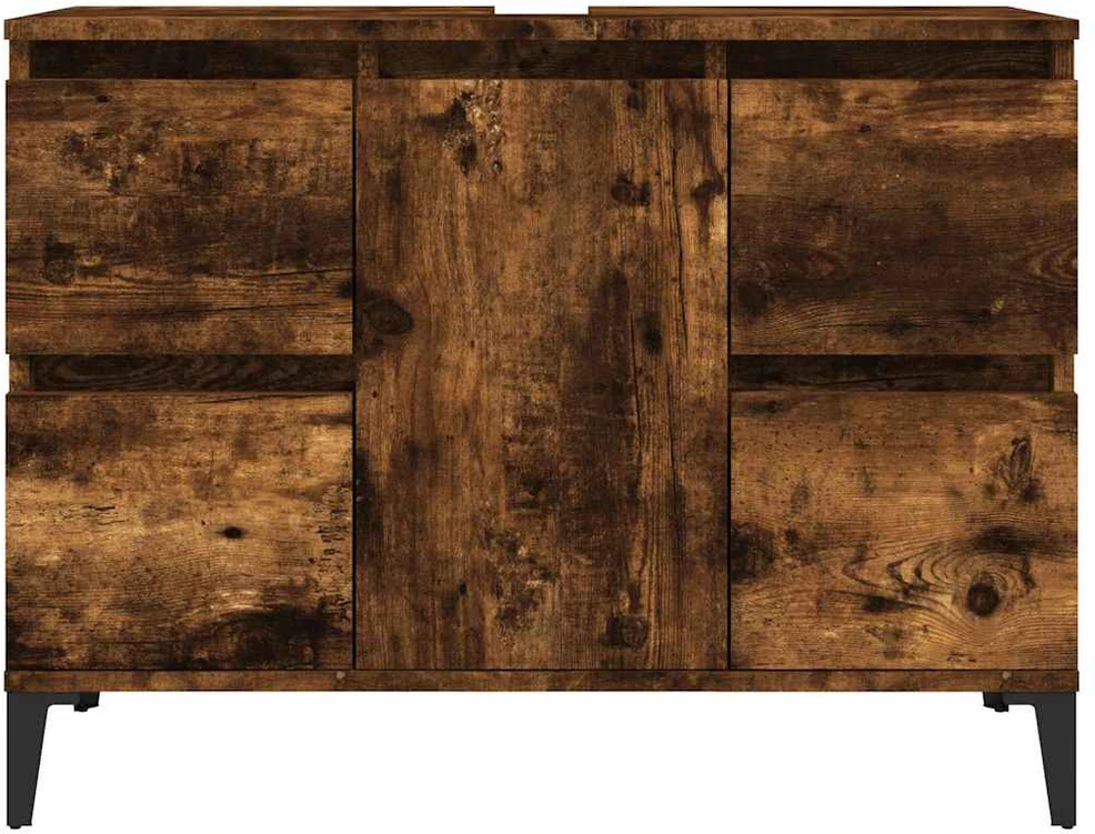 Spintelė praustuvui, dūminio ąžuolo, 80x33x60cm, mediena