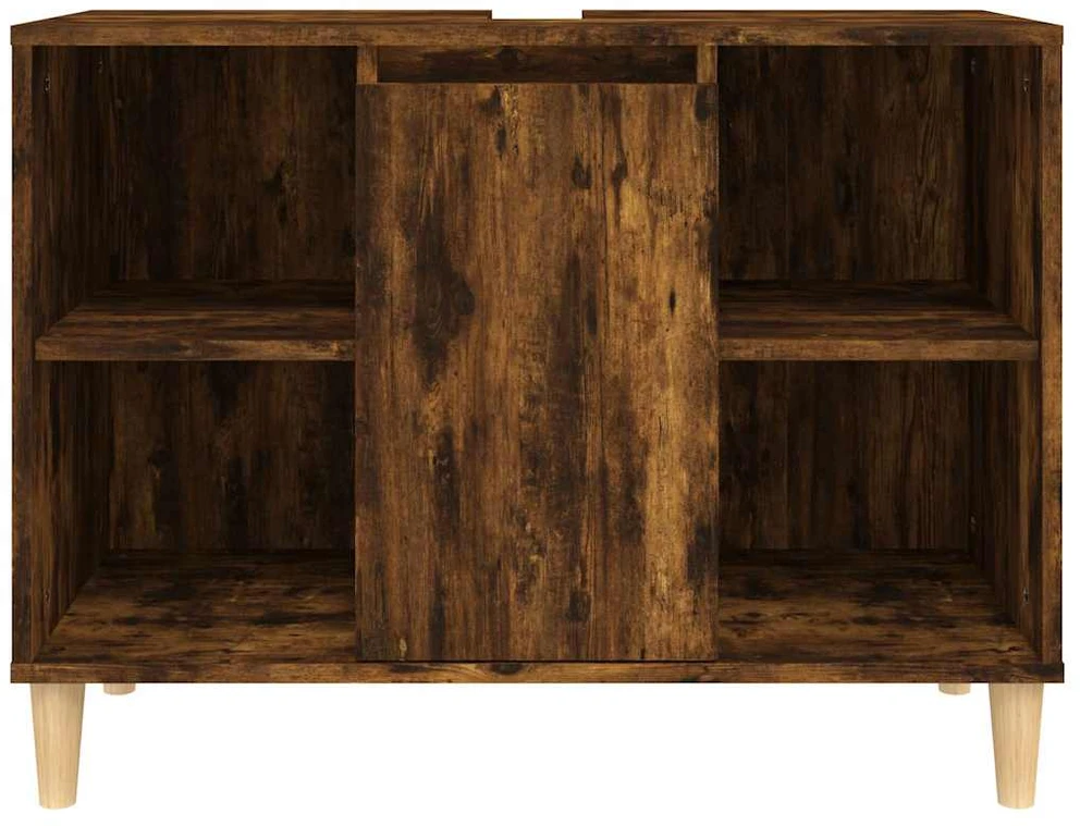 Spintelė praustuvui, dūminio ąžuolo, 80x33x60cm, mediena