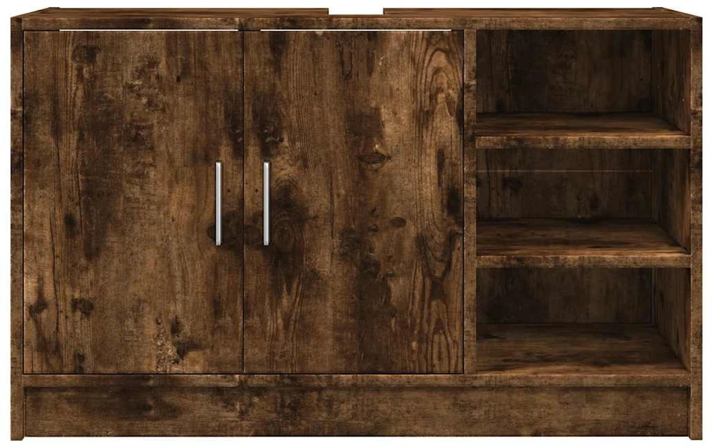 Spintelė praustuvui, dūminio ąžuolo, 90x29x55cm, mediena