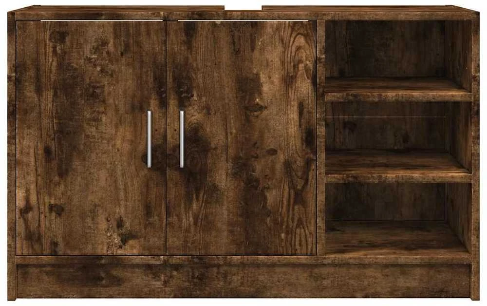 Spintelė praustuvui, dūminio ąžuolo, 90x29x55cm, mediena