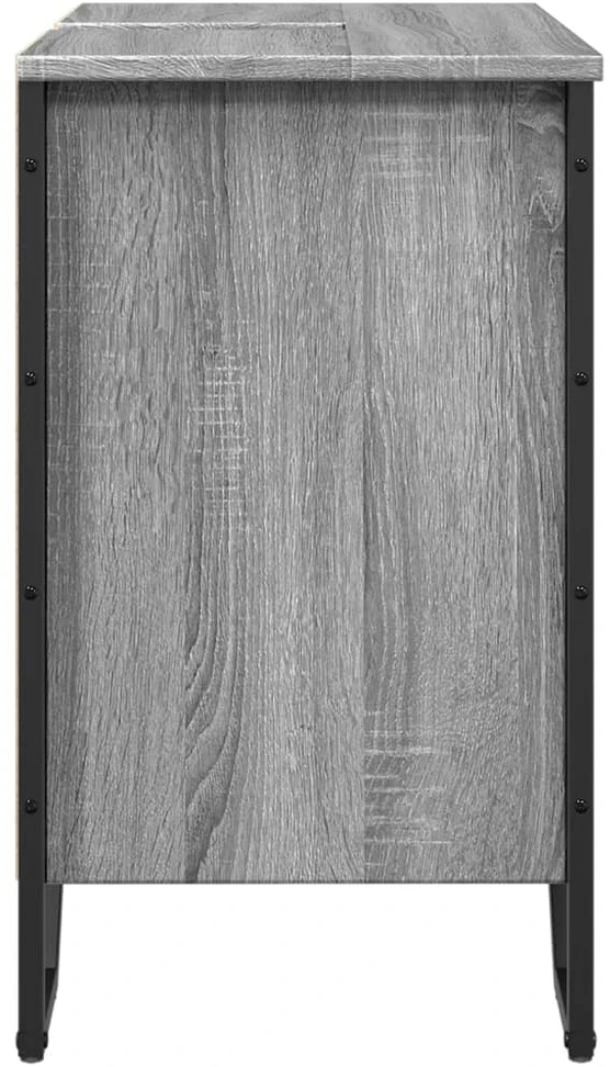 Spintelė praustuvui, pilka ąžuolo, 60x35x60cm, apdirbta mediena