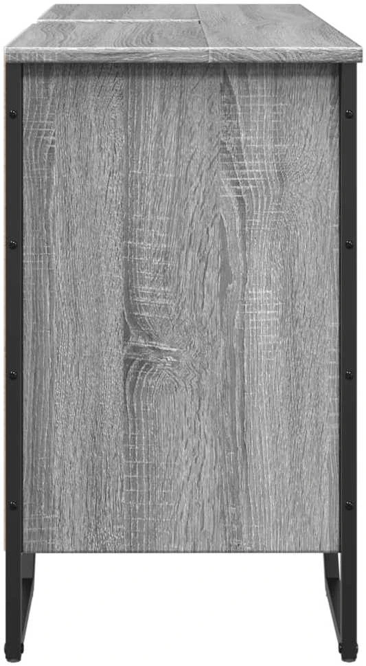 Spintelė praustuvui, pilka ąžuolo, 91x35x60cm, apdirbta mediena