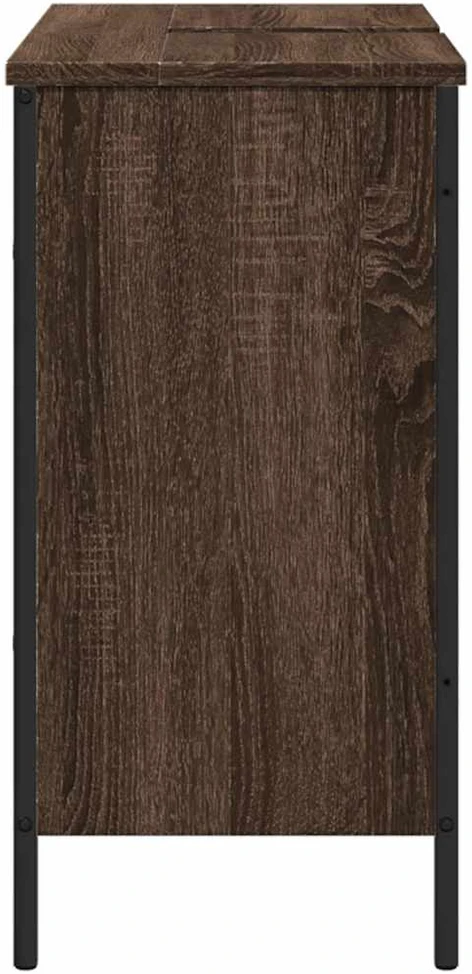 Spintelė praustuvui, ruda ąžuolo, 80x30x60cm, apdirbta mediena