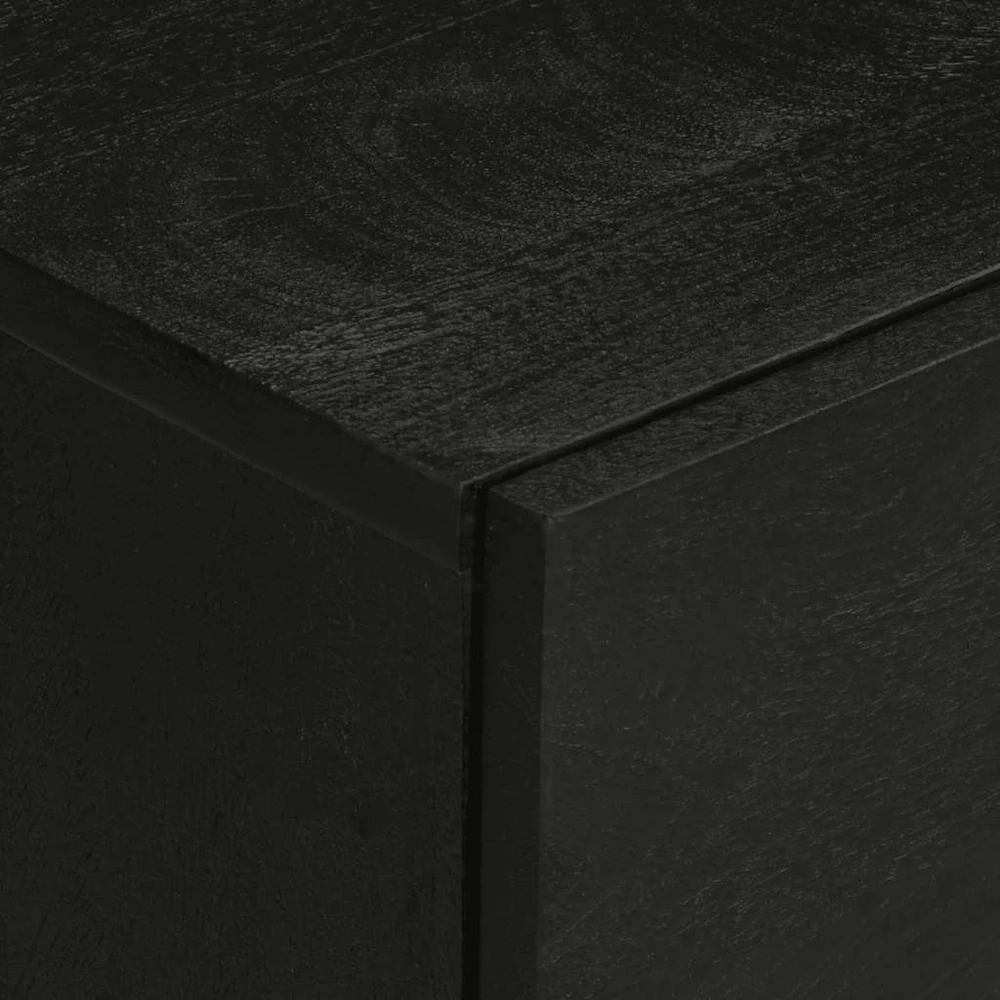 Spintelė prie lovos Juoda 50x33x62 cm Inžinierinė mediena