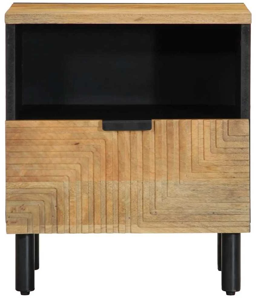 Spintelė prie lovos Ruda 40x33x46 cm Medžio masyvo Mango
