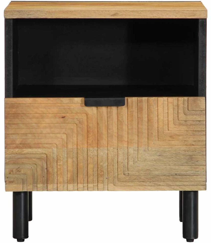 Spintelė prie lovos Ruda 40x33x46 cm Medžio masyvo Mango