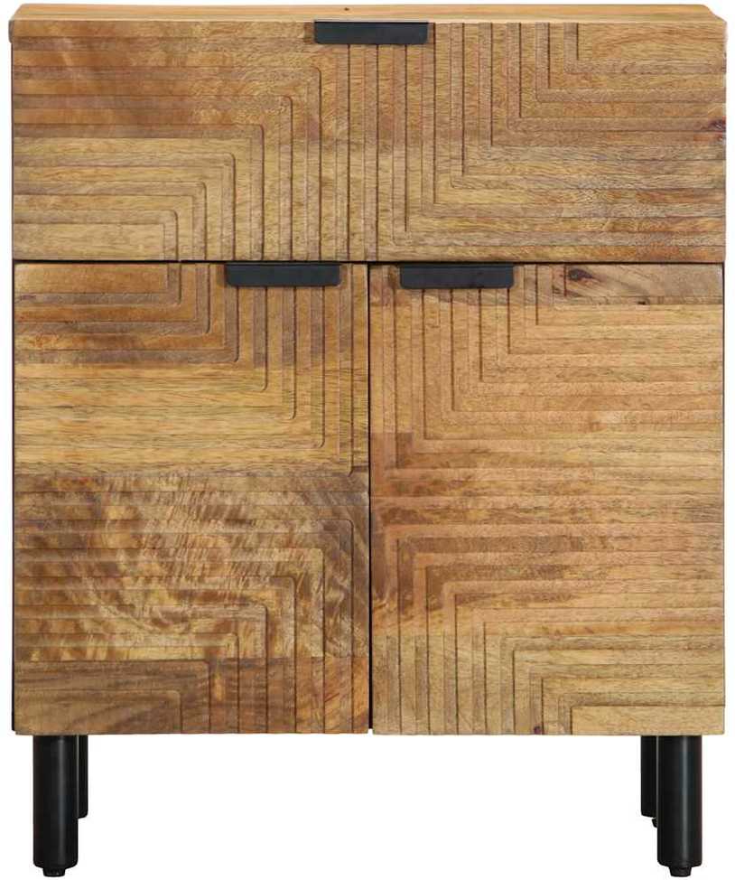 Spintelė prie lovos Ruda 50x33x60 cm Medžio masyvo Mango