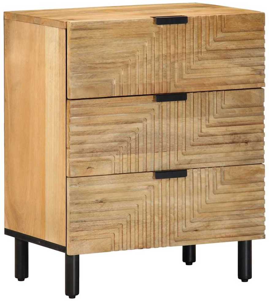 Spintelė prie lovos Ruda 50x33x60 cm Medžio masyvo Mango