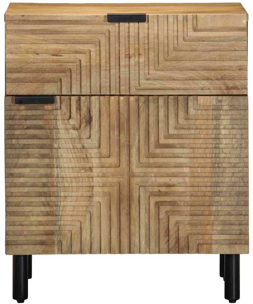 Spintelė prie lovos Ruda 50x33x60 cm Medžio masyvo Mango