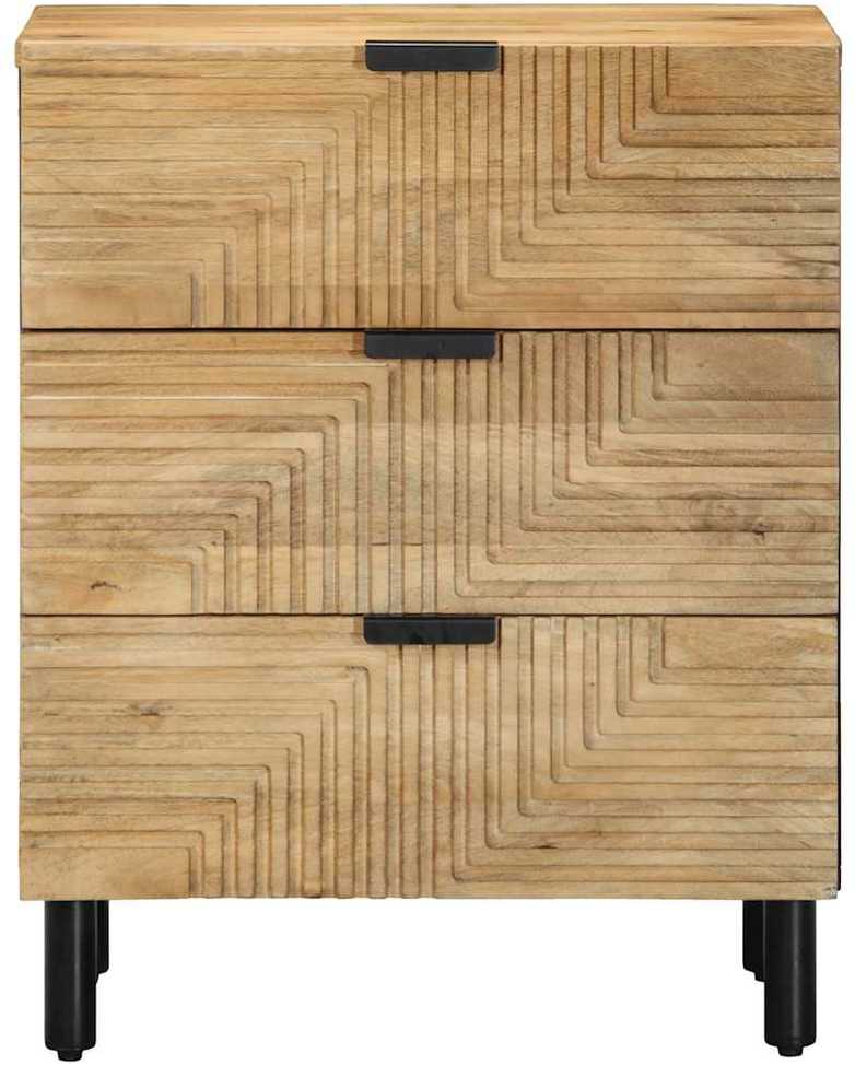 Spintelė prie lovos Ruda 50x33x60 cm Medžio masyvo Mango