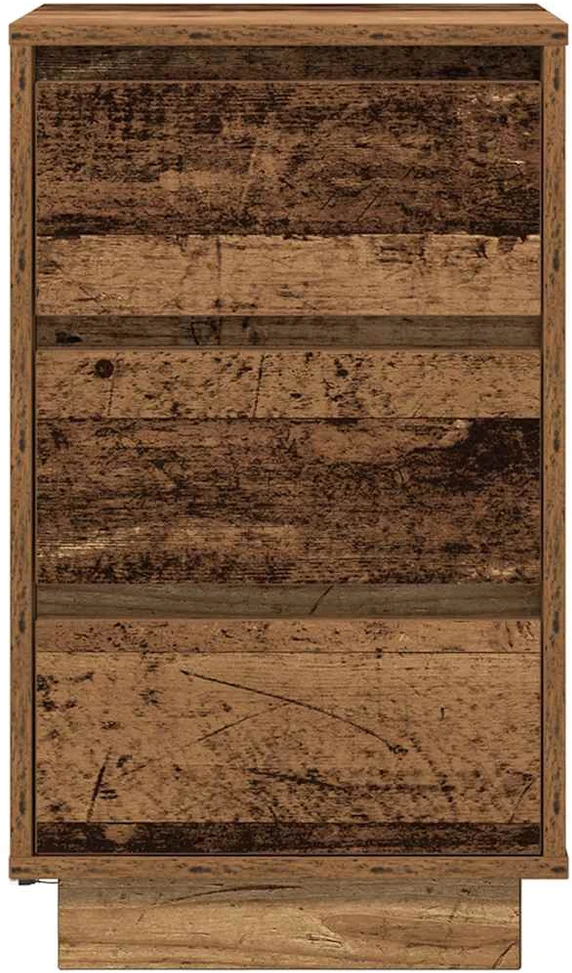 Spintelė prie lovos su LED lemputėmis Old Wood 38x34x65 cm