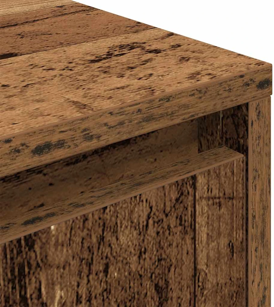 Spintelė prie lovos su LED lemputėmis Old Wood 38x34x50 cm